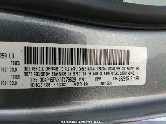 Dodge Journey Sxt 2010 3D4PH5FVXAT179629 Image 10