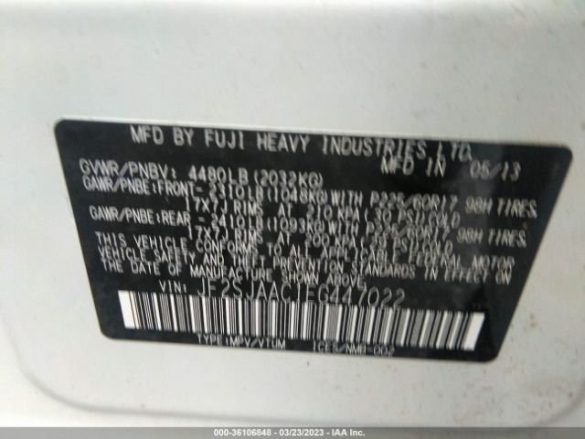 JF2SJAAC1EG447022 Subaru Forester 2.5i