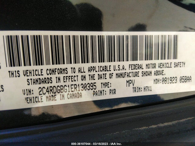 Dodge Grand Caravan Se 2014 2C4RDGBG1ER130395 Image 9