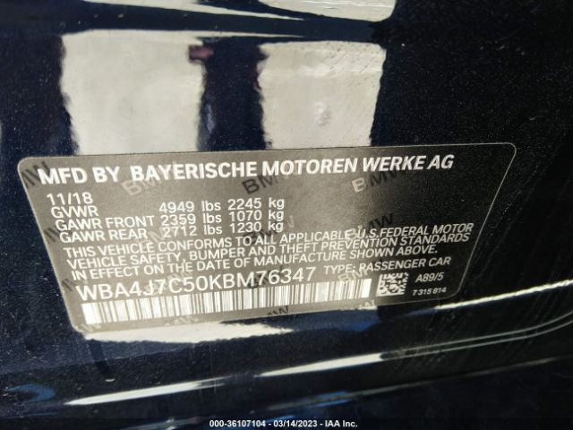 WBA4J7C50KBM76347 BMW 4 Series 440i Xdrive