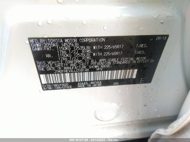 Toyota RAV4 LE 2018 JTMZFREV4JJ208148 Image 10