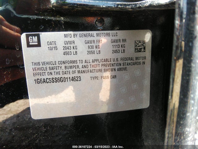1G6AC5SS6G0114623 Cadillac Ats Sedan Performance Collection