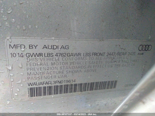 Audi A4 PREMIUM 2015 WAUAFAFL3FN019614 Image 9