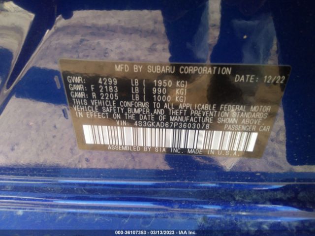 4S3GKAD67P3603078 Subaru Impreza Premium