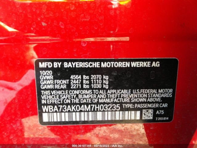 WBA73AK04M7H03235 BMW 2 Series 228i Xdrive