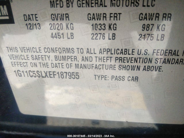 Chevrolet MALIBU LT 2014 1G11C5SLXEF187955 Image 9