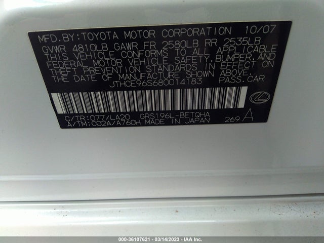 JTHCE96S680014183 Lexus GS 350