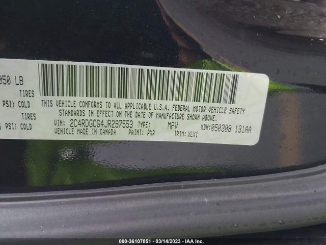 Dodge Grand Caravan Sxt 2018 2C4RDGCG4JR297553 Image 9