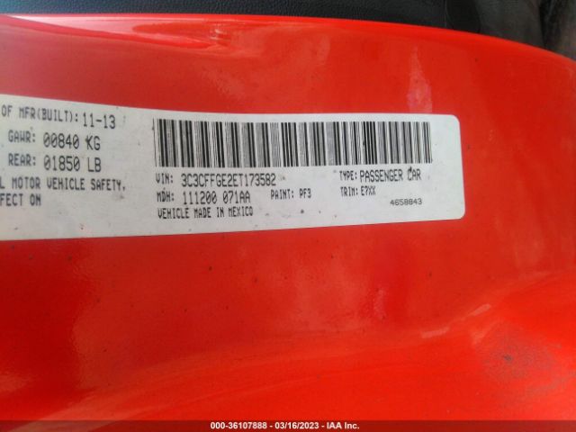 3C3CFFGE2ET173582 Fiat 500E