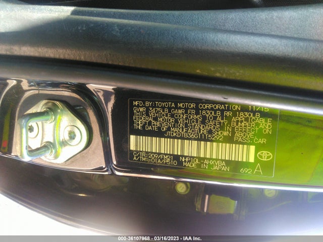 Toyota Prius C One/two/three/four 2016 JTDKDTB36G1115292 Image 10