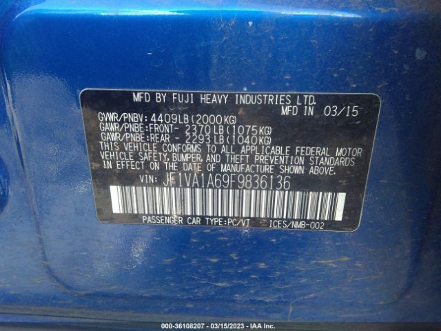 JF1VA1A69F9836136 Subaru WRX