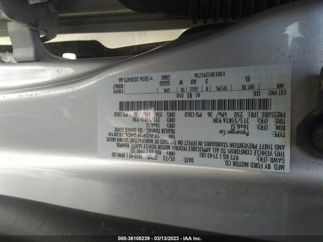 2013 FORD FOCUS SE VIN: 1FADP3F24DL363810