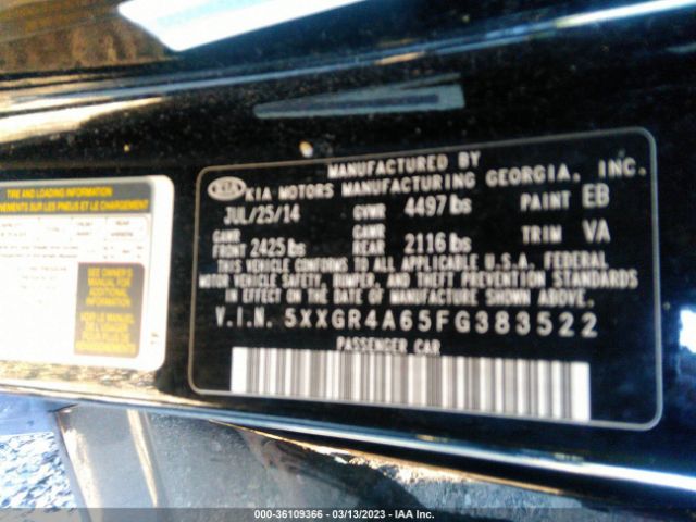 5XXGR4A65FG383522 KIA Optima Sx Turbo