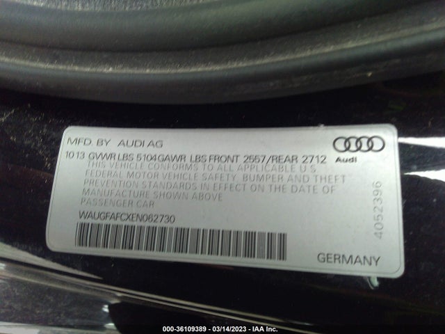 WAUGFAFCXEN062730 Audi A6 2.0t Premium Plus