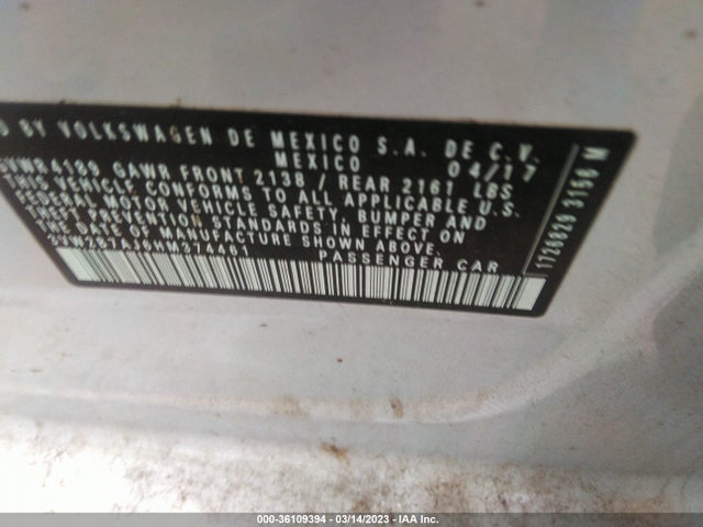 3VW2B7AJ6HM374461 Volkswagen Jetta 1.4t S