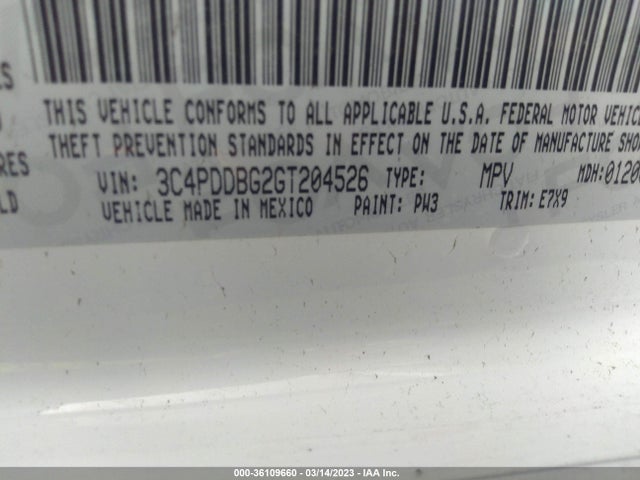 Dodge Journey Sxt 2016 3C4PDDBG2GT204526 Image 9