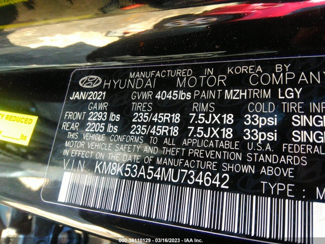 Hyundai Kona Ultimate 2021 KM8K53A54MU734642 Image 10