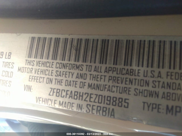 Fiat 500l Easy 2014 ZFBCFABH2EZ019885 Image 10