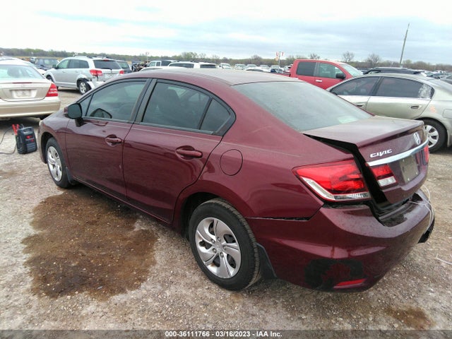 2013 HONDA CIVIC SDN LX VIN: 2HGFB2F54DH597465