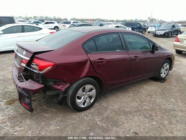 2013 HONDA CIVIC SDN LX VIN: 2HGFB2F54DH597465