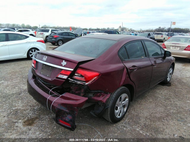 2013 HONDA CIVIC SDN LX VIN: 2HGFB2F54DH597465