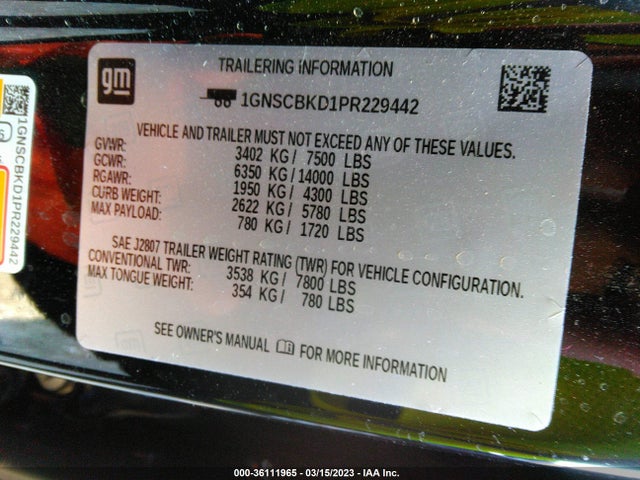Chevrolet Suburban Ls 2023 1GNSCBKD1PR229442 Image 9