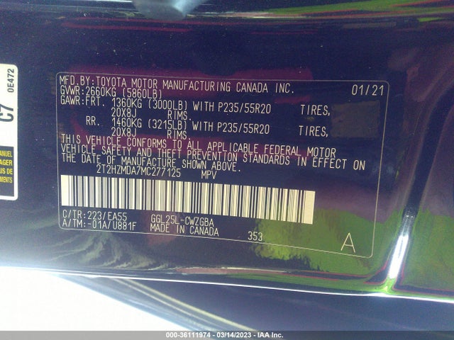 2T2HZMDA7MC277125 Lexus Rx Rx 350