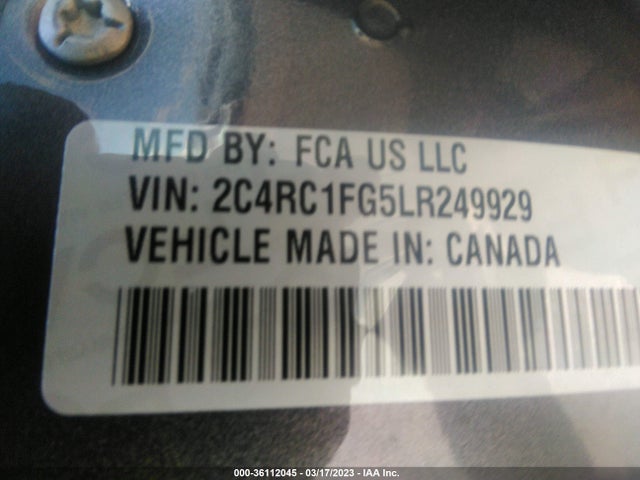 Chrysler Pacifica Touring 2020 2C4RC1FG5LR249929 Image 10