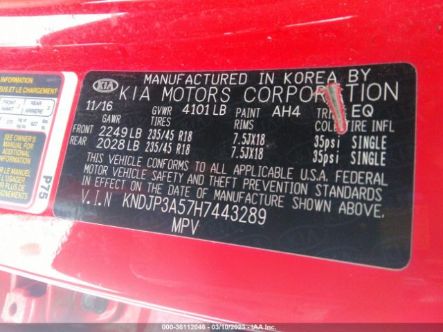 KNDJP3A57H7443289 KIA SOUL +
