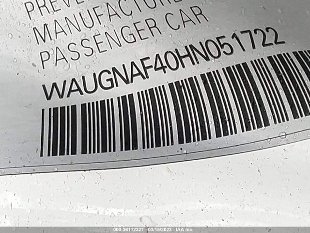 WAUGNAF40HN051722 Audi A4 PREMIUM