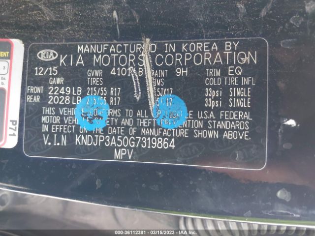 KNDJP3A50G7319864 KIA SOUL +