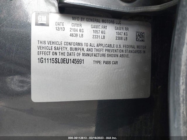 Chevrolet IMPALA LT 2014 1G1115SL0EU145991 Image 10