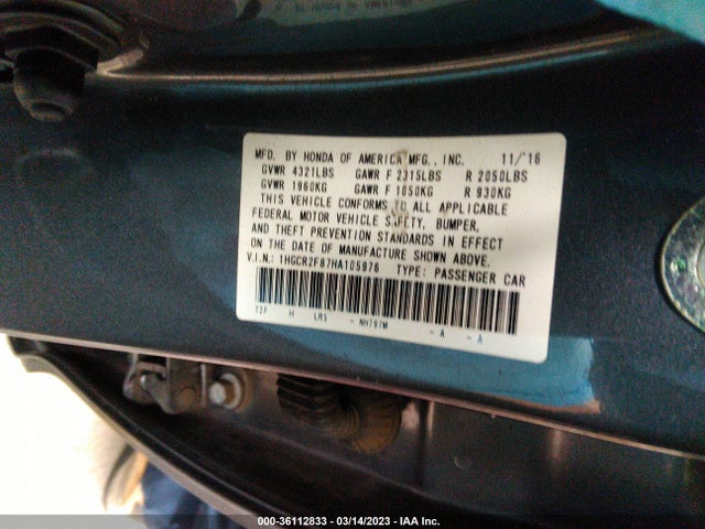 Honda Accord Sedan Ex-l 2017 1HGCR2F87HA105976 Image 11