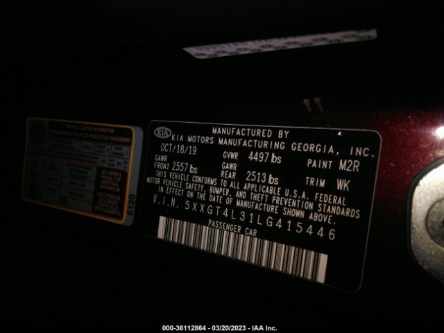 5XXGT4L31LG415446 KIA Optima Lx