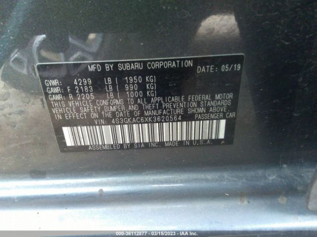 4S3GKAC6XK3620564 Subaru Impreza Premium