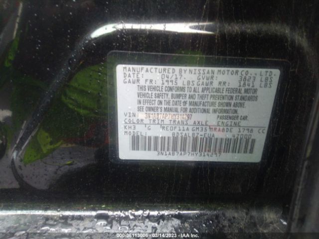 3N1AB7AP7HY314297 Nissan SENTRA S