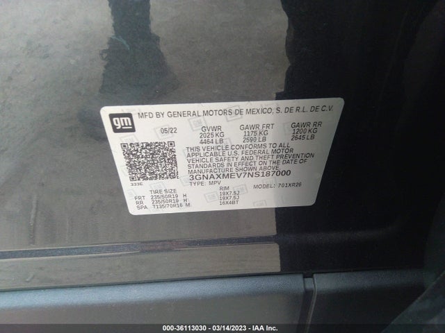 Chevrolet EQUINOX RS 2022 3GNAXMEV7NS187000 Image 9