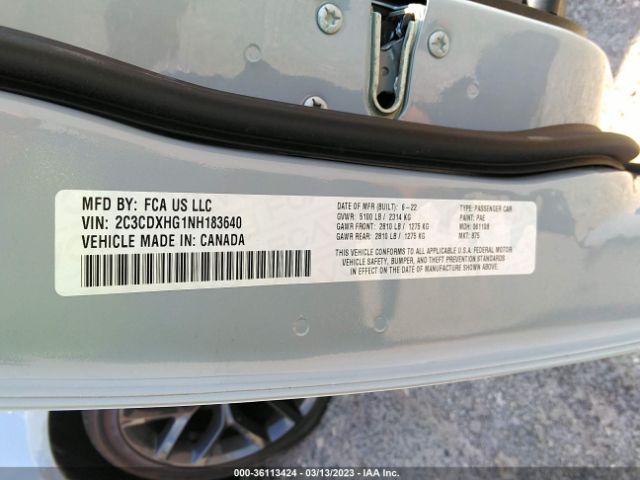 2C3CDXHG1NH183640 Dodge CHARGER GT