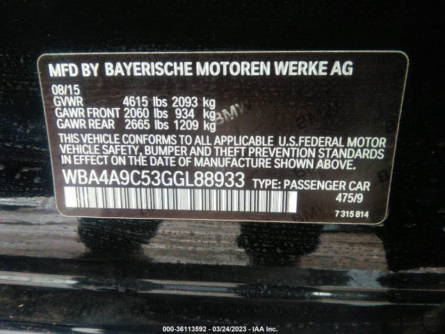 BMW 4 Series 428i 2016 WBA4A9C53GGL88933 Image 9
