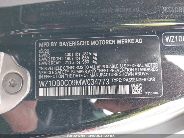 2021 Toyota Supra, VIN: WZ1DB0C09MW034773