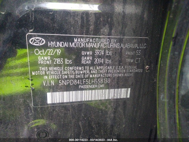 Hyundai Elantra Value Edition 2020 5NPD84LF5LH558130 Image 11
