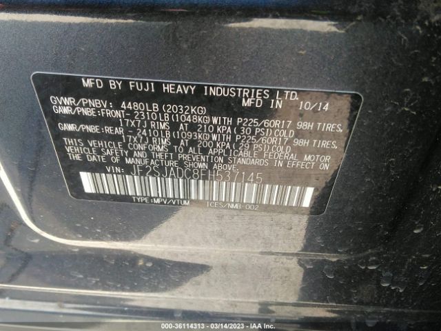 JF2SJADC8FH537145 Subaru Forester 2.5i Premium