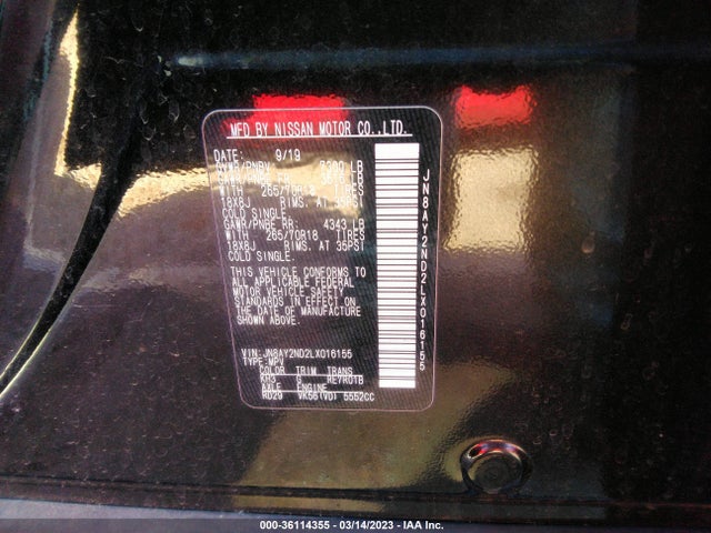 Nissan ARMADA SV 2020 JN8AY2ND2LX016155 Image 10