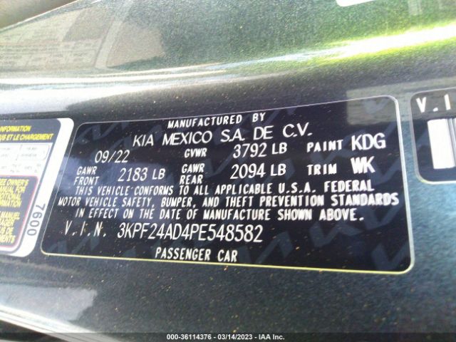 3KPF24AD4PE548582 KIA FORTE LX