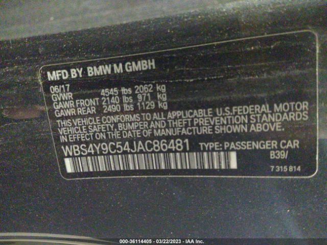 WBS4Y9C54JAC86481 BMW M4