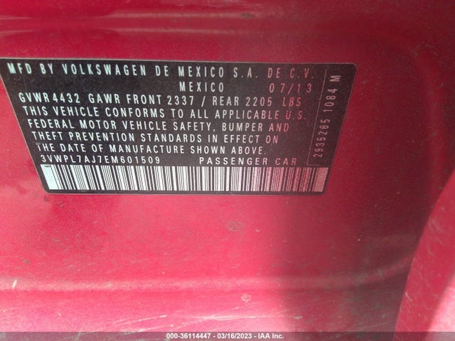 3VWPL7AJ7EM601509 Volkswagen Jetta Sportwagen Tdi W/sunroof & Nav