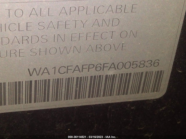 WA1CFAFP6FA005836 Audi Q5 PREMIUM
