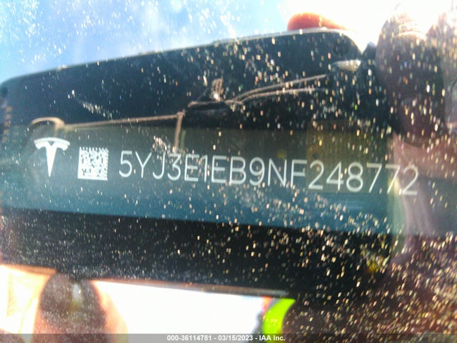 Tesla Model 3 Long Range 2022 5YJ3E1EB9NF248772 Image 10