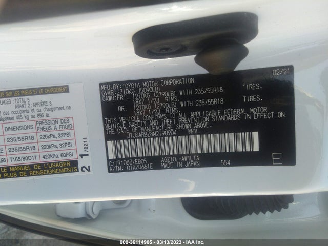 JTJSARBZ8M2190904 Lexus Nx Nx 300 F Sport