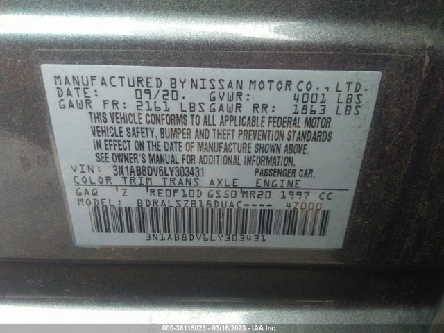 Nissan SENTRA SR 2020 3N1AB8DV6LY303431 Image 11